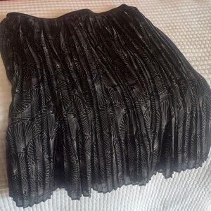 Modcloth Elegant Black and White Pleated Skirt